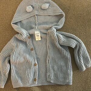 Carter's Light Blue Knit Baby Cardigan